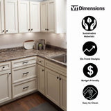 VT Dimensions Toffee di Pesco Laminate Countertop End Cap Kit, 7.5-in W x 28-in H x 0.75-in D (Tempo Waterfall Edge)