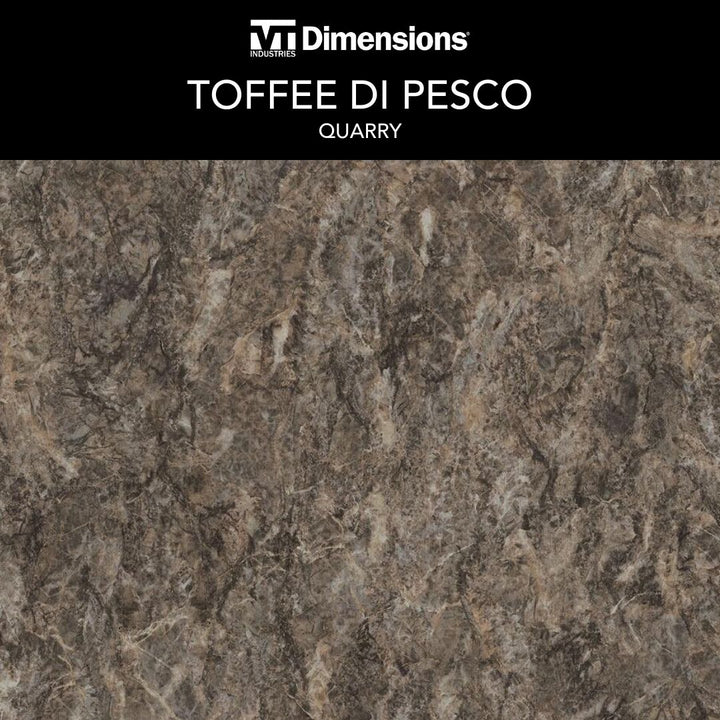 VT Dimensions 7.5-in W x 28-in H x 0.75-in D Toffee Di Pesco Laminate Waterfall Kitchen Countertop Side Splash