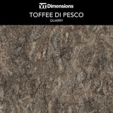 VT Dimensions Wilsonart 10-ft Toffee di Pesco Right-Hand Miter-Cut Laminate Kitchen Countertop with Integrated Backsplash