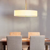 Kichler 5-Light Brushed Nickel Modern/Contemporary Etched Glass Drum Medium Hanging Pendant Light
