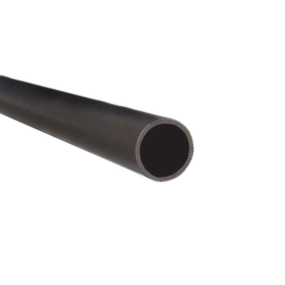 24 ft. x 1.9 in. Textured Black Aluminum Round ADA Handrail - Super Arbor
