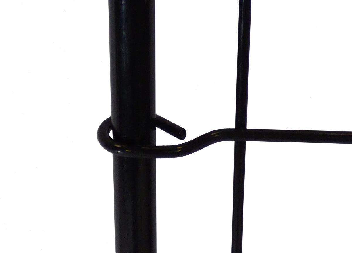 Zippity Outdoor Products 5 Panels 3-ft H x 3-ft W Black Galvanized Iron Scallop No Dig Garden Fence Panel