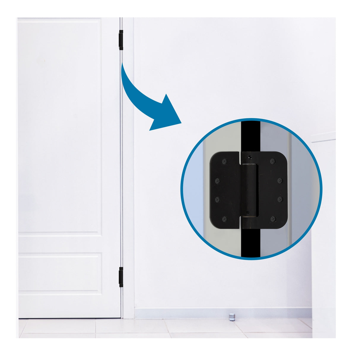 Everbilt 4 in. Oil-Rubbed Bronze Adjustable Spring Door Hinge, 5/8 in. Radius