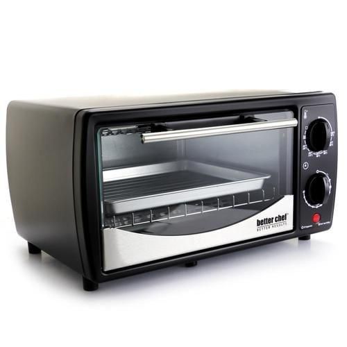 Better Chef 2-Slice Black Convection Toaster Oven (700-Watt)