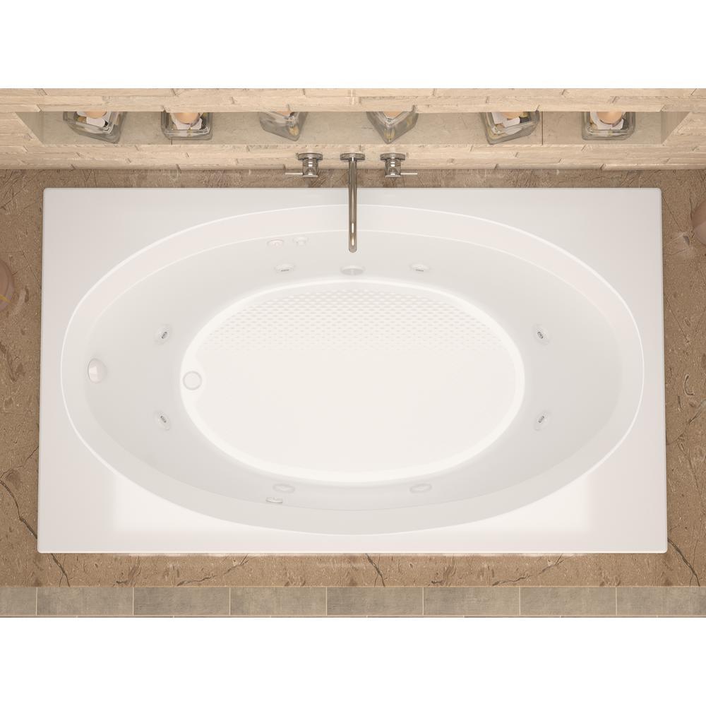 Imperial 7 ft. Rectangular Drop-in Whirlpool Bathtub in White - Super Arbor