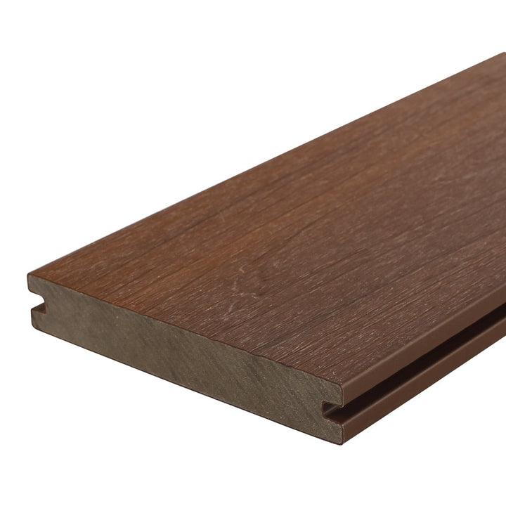 NewTechWood Magellan Solid Board with Groove 1-in x 6-in x 8-ft Brazilian Ipe Grooved Composite Deck Board