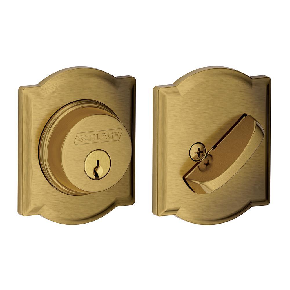 Camelot Aged Bronze Single Cylinder Deadbolt - Super Arbor