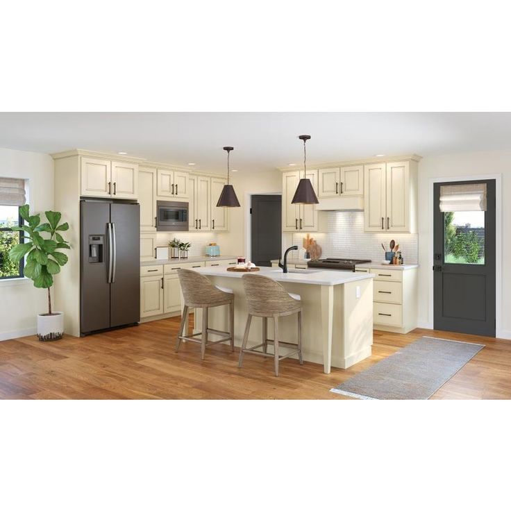 allen + roth Annscroft 12-in W x 36.125-in H x 12-in D Hazelnut Maple Door Wall Semi-Custom Cabinet