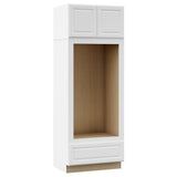 Hampton Assembled 33x84x24 in. Double Oven Kitchen Cabinet in Satin White