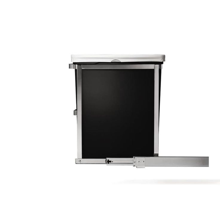 simplehuman 30-Liter Black Plastic Trash Can