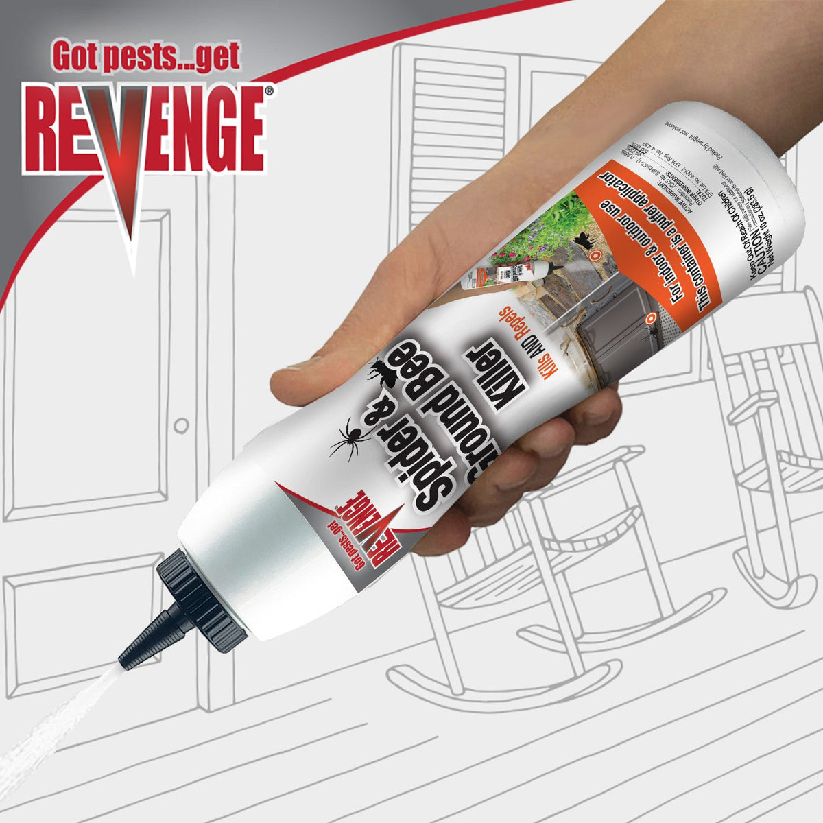 Bonide Revenge Spider & Ground Bee Killer Dust, 10 oz Puffer