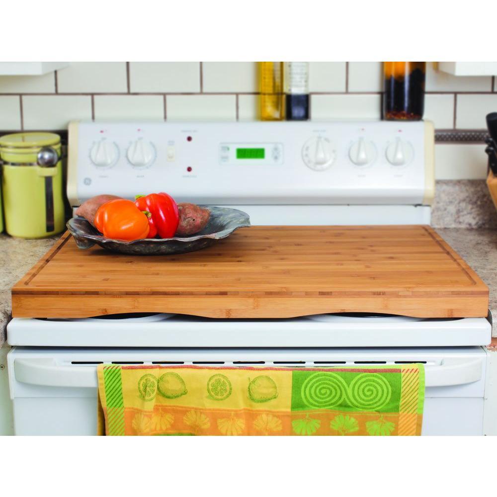 Camco Bamboo 4-Burner Stove Top Work Surface - Super Arbor