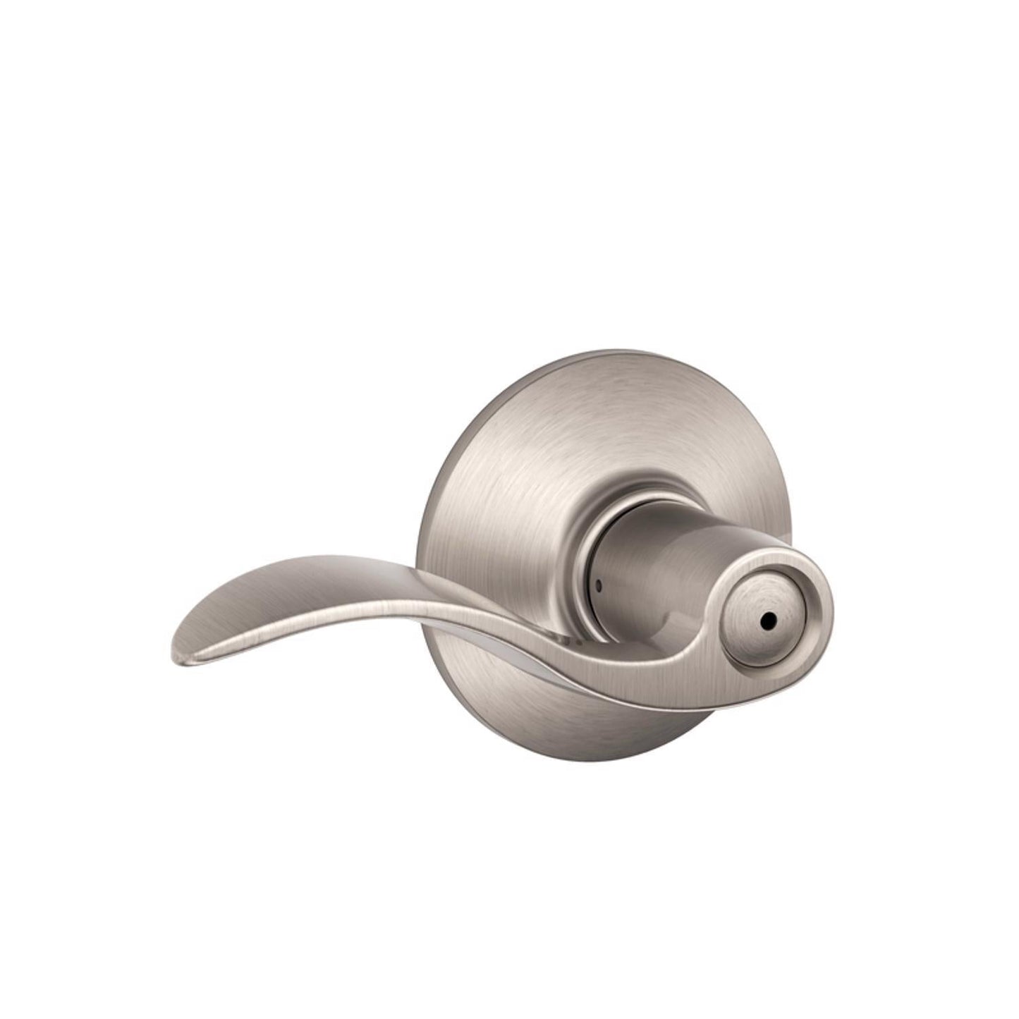 Schlage Accent Satin Nickel Privacy Lockset, ANSI Grade 2, 1-3/4 in. Max Door Thickness