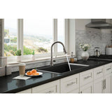 Tyne Single-Handle Pull-Down Sprayer Kitchen Faucet in Vibrant Stainless - Super Arbor