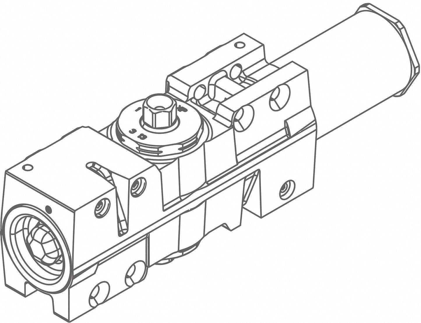 LCN Cylinder Assembly for 4110T Series Door Closers - Aluminum Finish