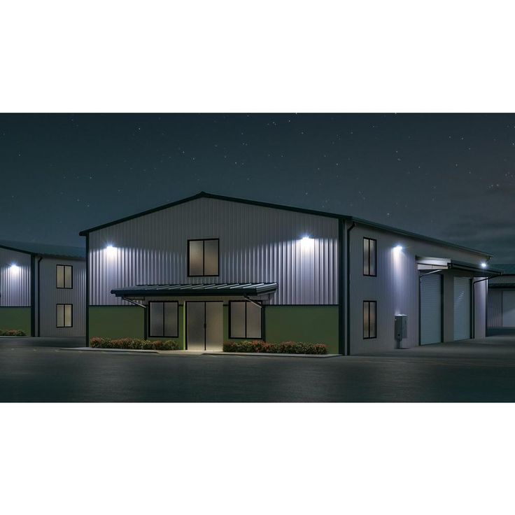 Gray Outdoor Integrated LED Area Dusk to Dawn Security Light with Built-in Photocell at 3300 Lumens, 5000K Daylight
