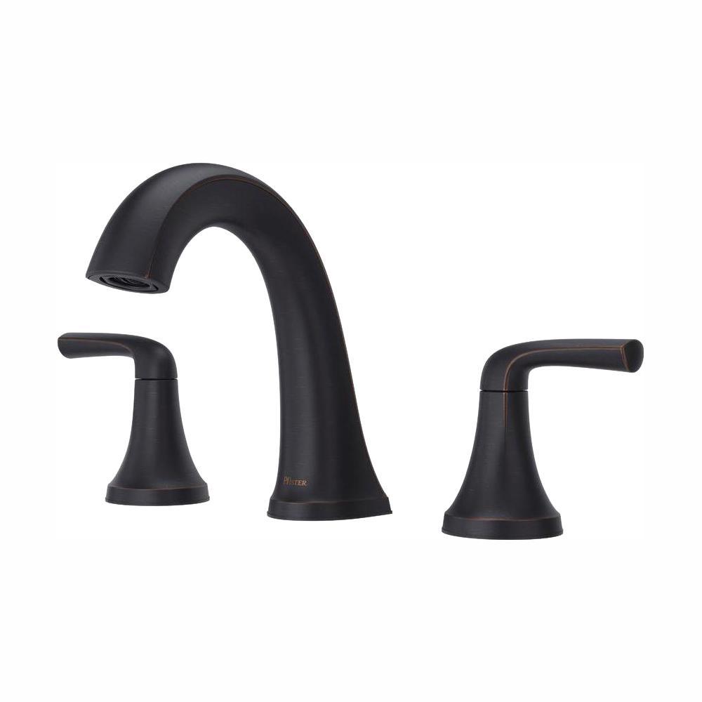 Ladera 8 in. Widespread 2-Handle Bathroom Faucet in Spot Defense Brushed Nickel - Super Arbor