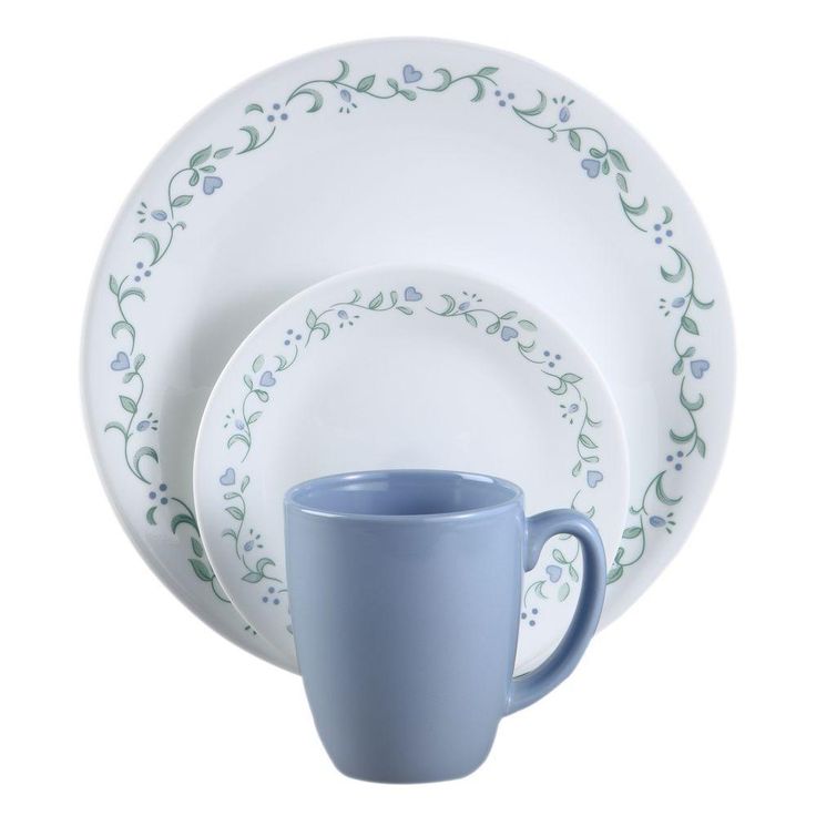 16-Piece Casual Country Cottage Glass Dinnerware Set (Service for 4)