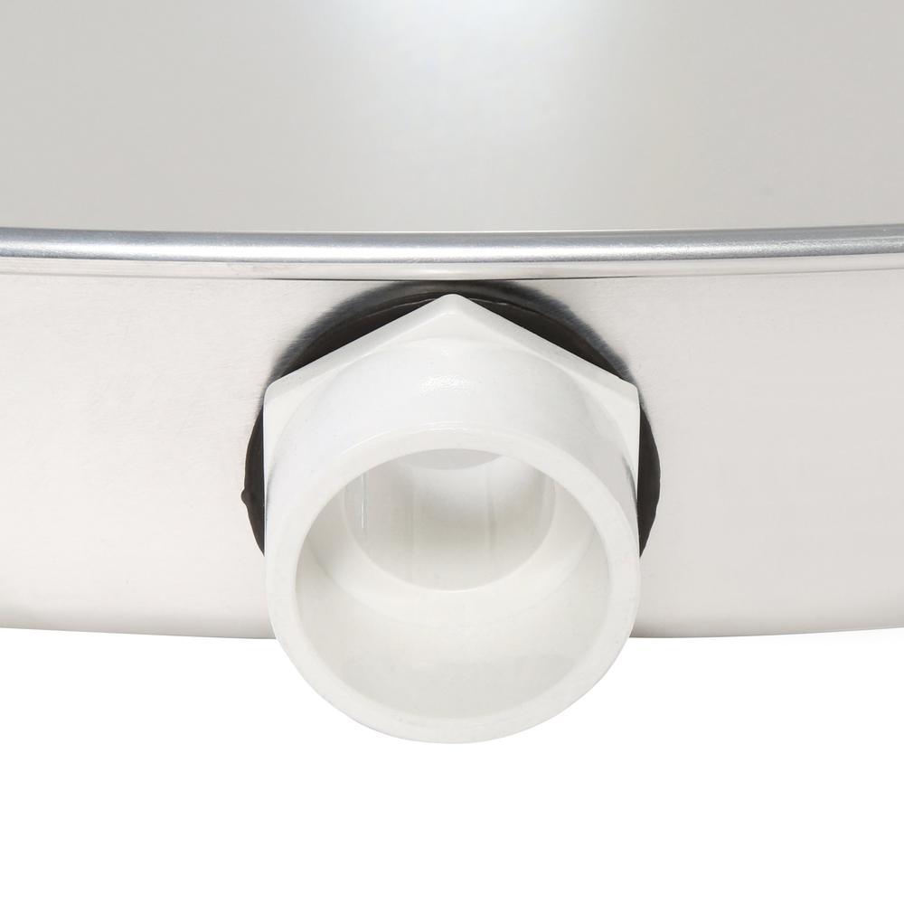 24 in. Aluminum Water Heater Pan with PVC Drain Connection (Case of 10) - Super Arbor