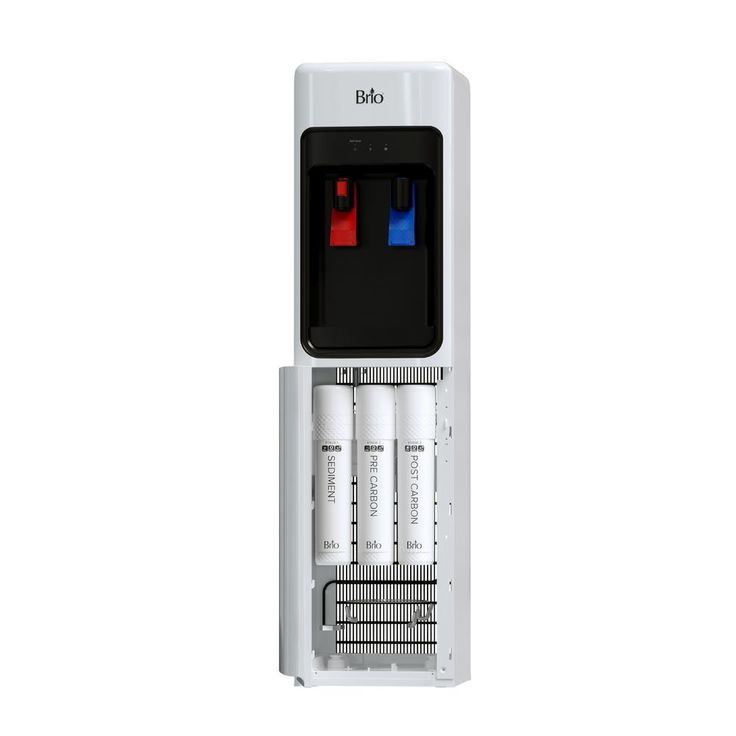 300 Series 3-Stage Slimline Self Cleaning UV Bottleless POU Water Cooler Water Dispenser in White