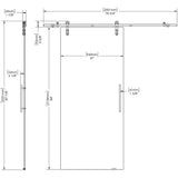 37 in. x 84 in. Glacier Full Frosted Glass Sliding Barn Door with Hardware Kit - Super Arbor