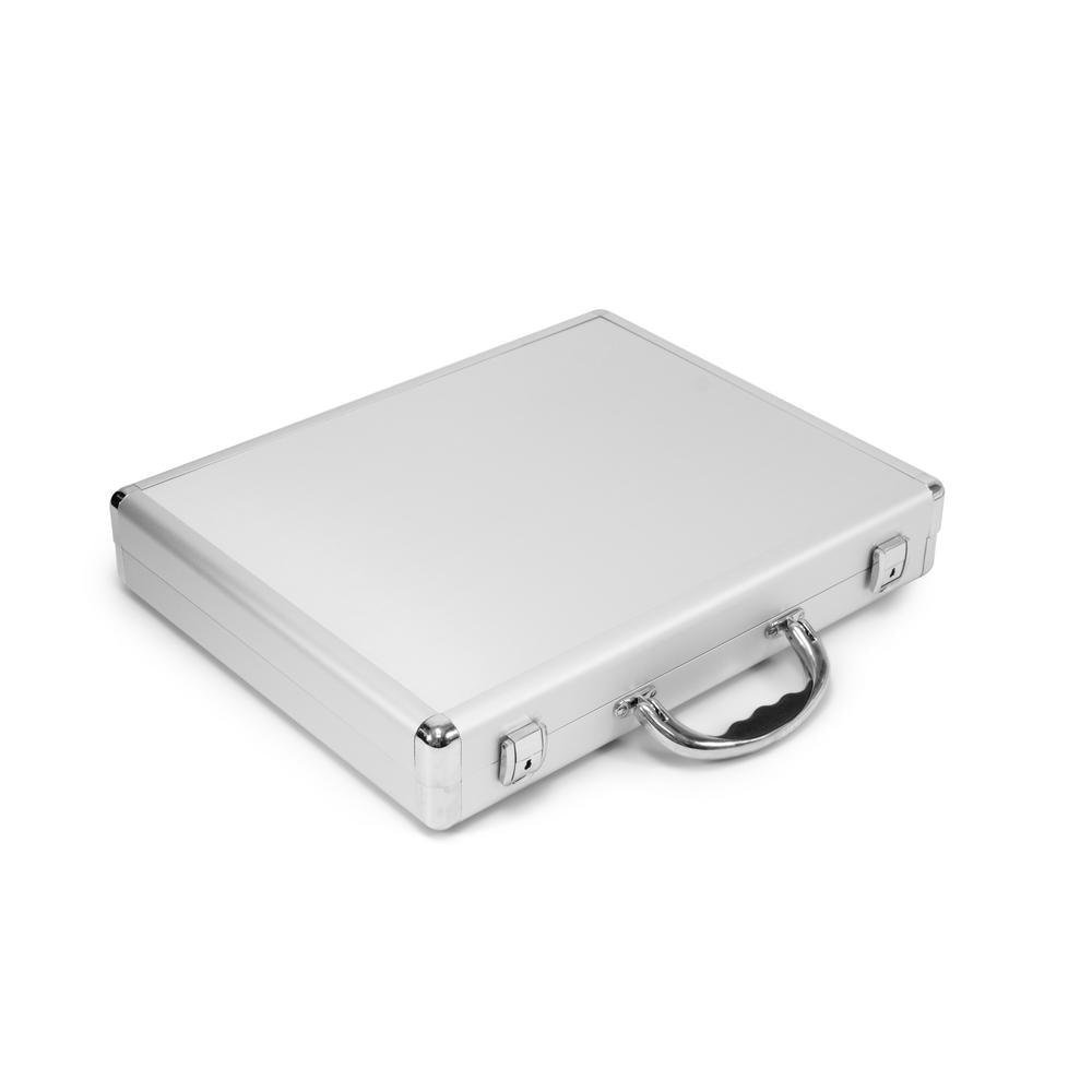 12.25 in. Smooth Aluminum Portfolio Case in Silver - Super Arbor