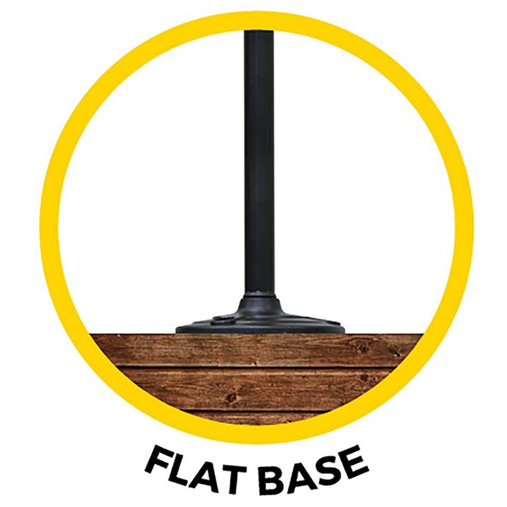 Baytown II 9.75 in. Black Integrated LED Outdoor Resin Solar Post Light and Lamp Post with EZ-Anchor Base