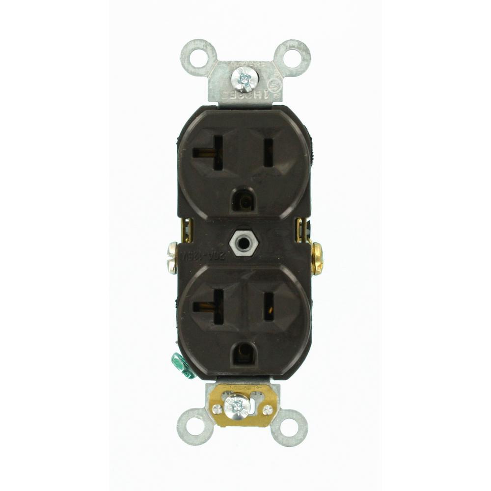 20 Amp Commercial Grade Duplex Outlet, White - Super Arbor