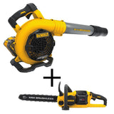 DEWALT 129 MPH 423 CFM 60V MAX Cordless FLEXVOLT Handheld Leaf Blower w/(1) 3.0Ah Battery & Charger w/Bonus Chainsaw(Tool Only)