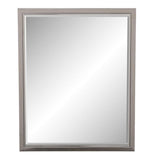 24 in. W x 30 in. H Classic Metal Framed Wall Mirror in Brush Nickel / Chrome