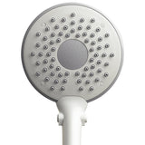 2-Spray 7.8 in. Single Wall Mount Fixed Rain Shower Head in White - Super Arbor