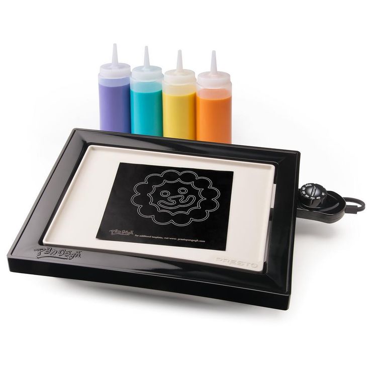 112.5 sq. in. Black Non-Stick PanGogh Electric Griddle Pancake Art Kit