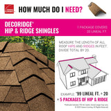 Owens Corning DecoRidge 8-In Hip & Ridge Roof Shingles, Forest Brown/Copper Trail, 20 Linear Ft per Bundle