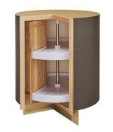 Diamond NOW Denver 36-in W x 35-in H x 23.75-in D Natural Rustic Hickory Lazy Susan Corner Base Cabinet, Fully Assembled