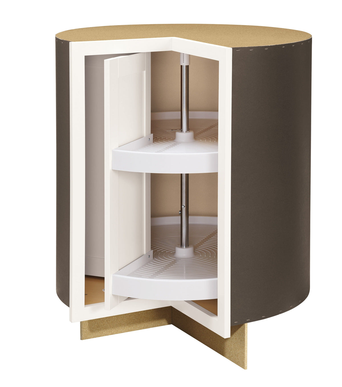 Diamond NOW Arcadia 36-in W x 35-in H x 23.75-in D White Lazy Susan Corner Base Fully Assembled Cabinet (Recessed Panel Shaker Style)