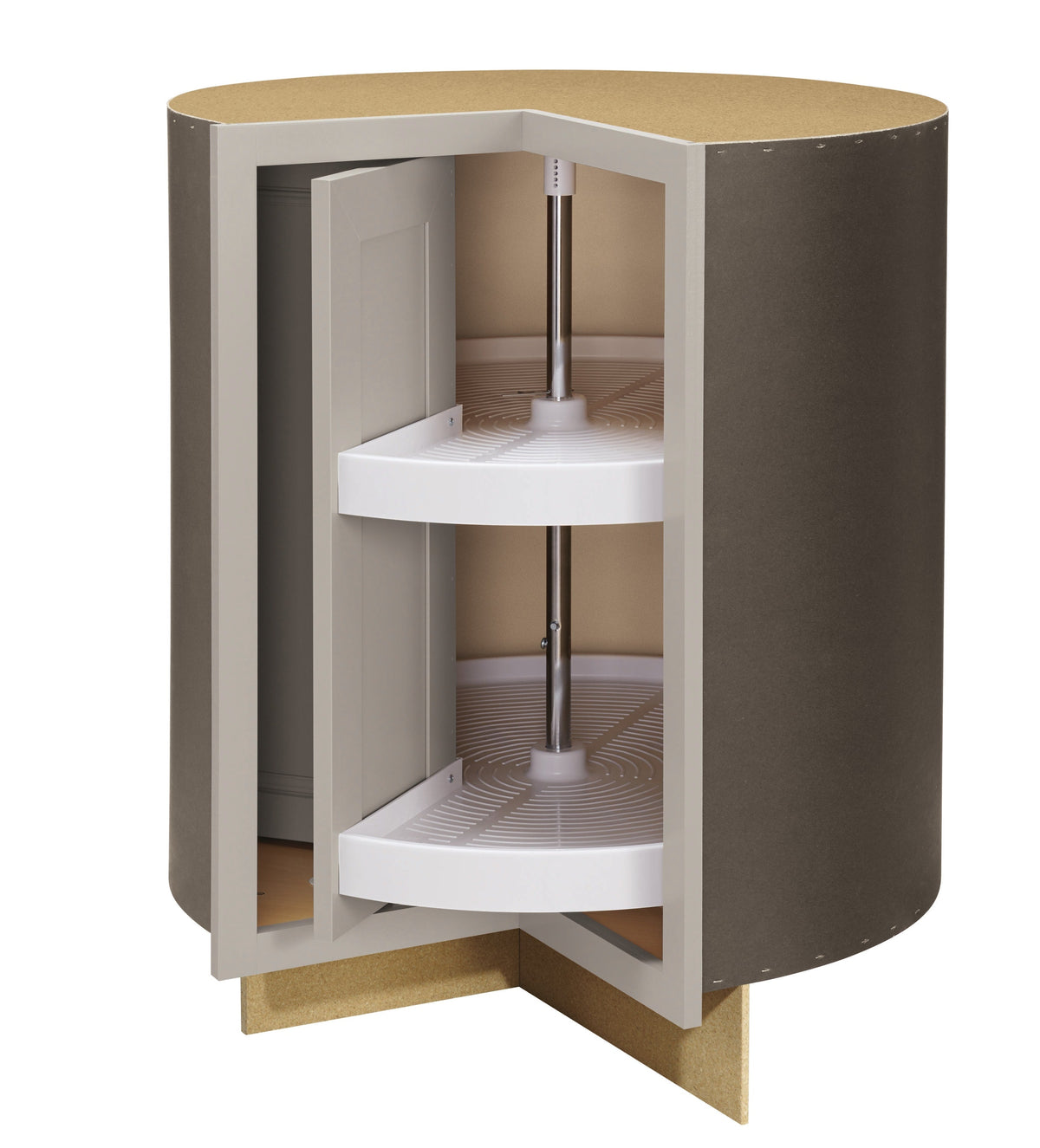 Diamond NOW Wintucket 36-in W x 35-in H x 23.75-in D TrueColor Cloud Gray Lazy Susan Corner Base Cabinet, Fully Assembled