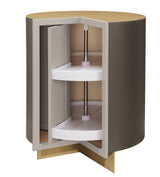 Diamond NOW Wintucket 36-in W x 35-in H x 23.75-in D TrueColor Cloud Gray Lazy Susan Corner Base Cabinet, Fully Assembled
