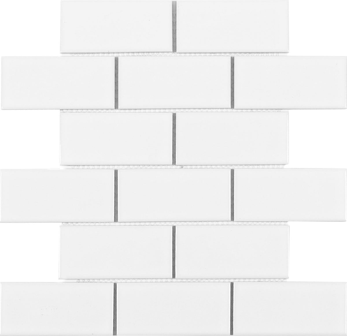 Satori Hudson Brilliant White 12-in x 12-in Glossy Porcelain Subway Mosaic Wall Tile (0.74-sq. ft/ Piece)
