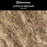 VT Dimensions Formica 10-ft Lapidus Brown FX Radiance Straight Laminate Kitchen Countertop with Integrated Backsplash