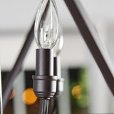 Quoizel Liberty Park Bronze Industrial Geometric 4-Light Pendant Light, 18-in W x 22-in H