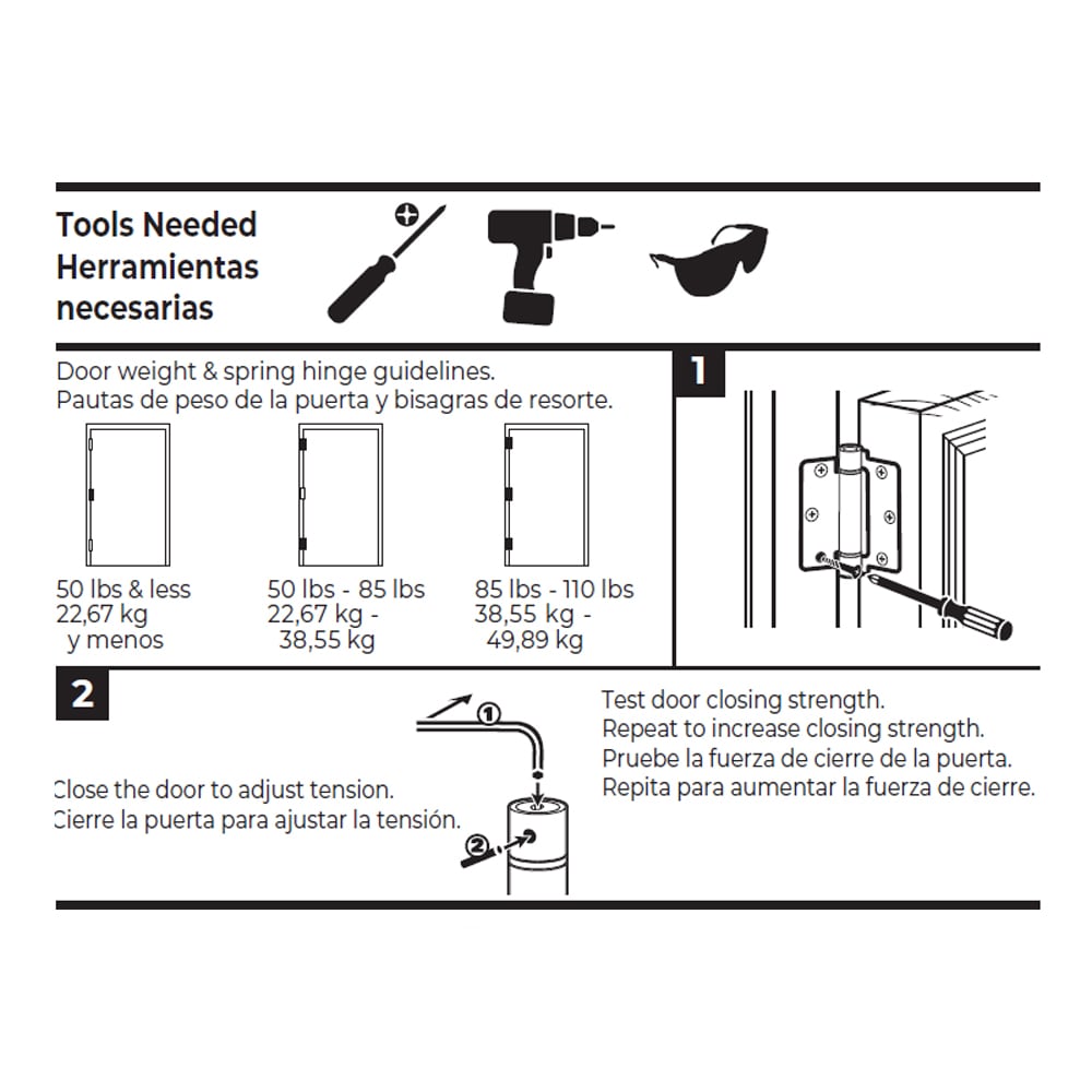 Everbilt 4 in. Oil-Rubbed Bronze Adjustable Spring Door Hinge, 5/8 in. Radius