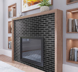 Apollo Tile (Sample) Metropolis Black 2-in x 8-in Polished Glass Subway Wall Tile