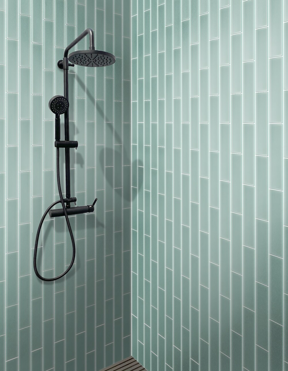 Apollo Tile (Sample) Wall Tile Cadet Blue 3-in x 12-in Matte Glass Brick Subway Wall Tile
