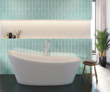 Apollo Tile (Sample) Wall Tile Cadet Blue 4-in x 6-in Glossy Glass Subway Wall Tile