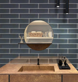 Apollo Tile (Sample) Wall Tile Ash Gray 4-in x 4-in Glossy Glass Subway Wall Tile