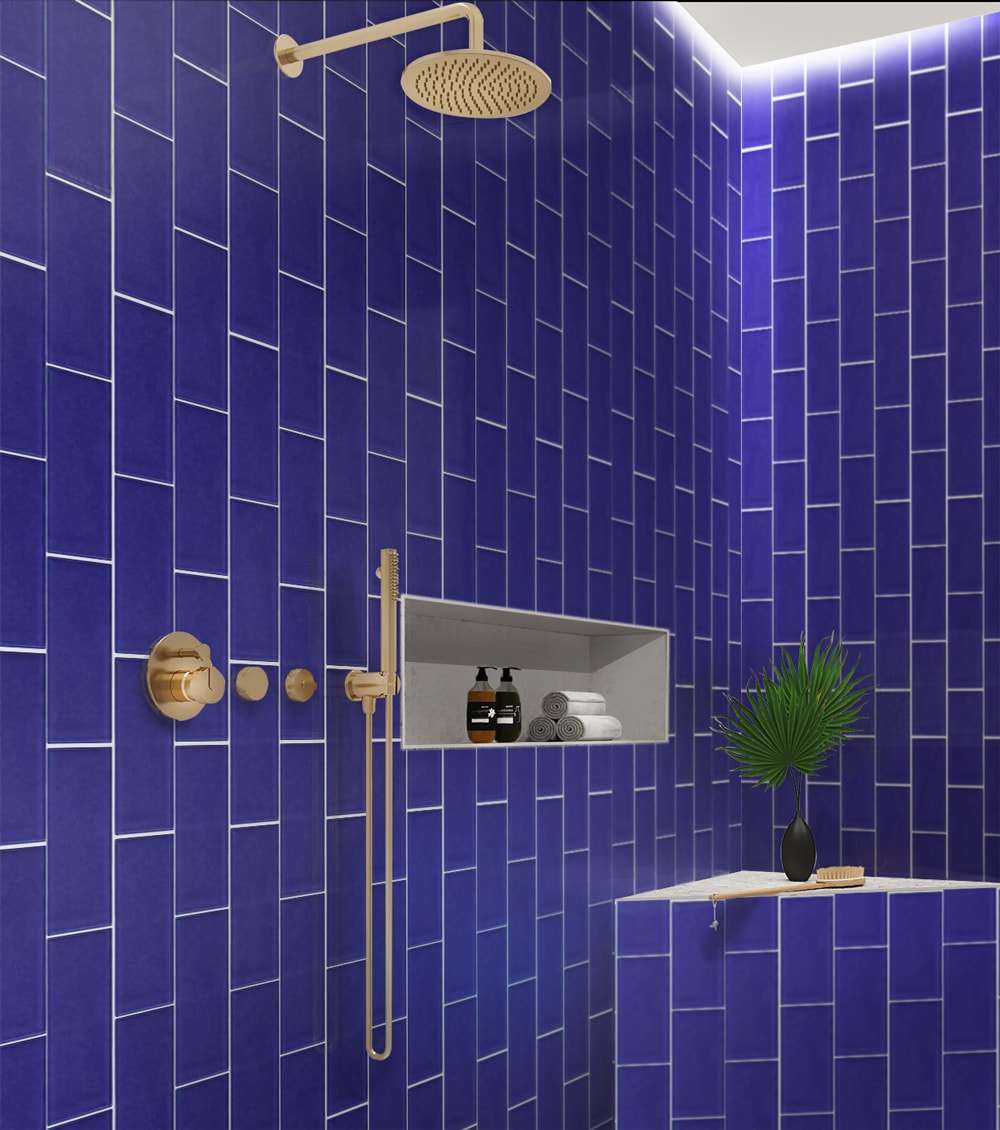 Apollo Tile (Sample) Wall Tile Royal Blue 3-in x 6-in Matte Glass Brick Subway Wall Tile