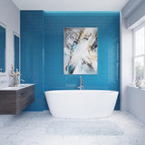 Apollo Tile (Sample) Wall Tile Blue 4-in x 4-in Glossy Glass Brick Subway Wall Tile
