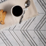 Apollo Tile Sparta Gray 13-in x 14-in Polished Natural Stone Marble Chevron Patterned Floor and Wall Tile (6.09-sq. ft/ Carton)