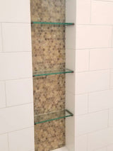 Apollo Tile (Sample) Majeste Brown 4-in x 4-in Glossy Glass Penny Round Mosaic Floor and Wall Tile