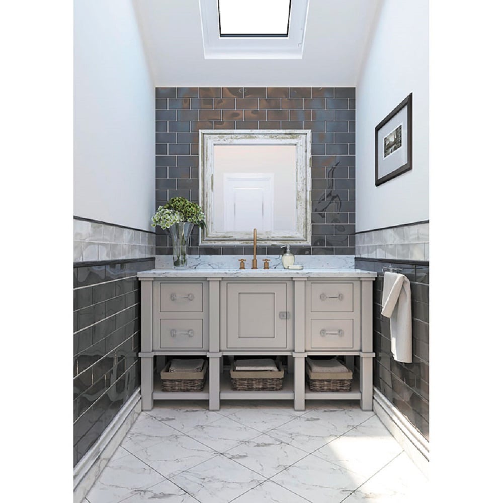 Apollo Tile Colorway Dark Gray 3-in x 6-in Glossy Glass Brick Subway Wall Tile (5-sq. ft/ Carton)